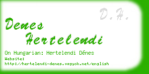 denes hertelendi business card